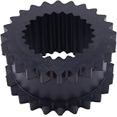 Demfec Coupling Sleeve Elastomer 9JE Compatible with S-Flex series, Solid Design, 6" OD, 3" Elastomer Length,1800 in-lbs Nominal Torque