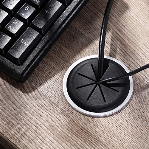 15 Pieces Desk Grommet Desk Cord Grommets Flexible Cable Wire Hole Cover Set Wire Organizer for