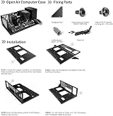 Cuifati MK 01 Open Gaming Computer Case Chassis Rack ATX M-ATX ITX Motherboard view 5