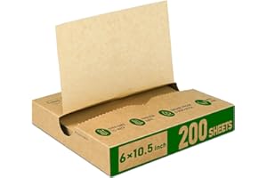 EcoDispose Precut POP UP Deli Paper Sheet Pack of 200, Interfolded Heavy Paper for Food Wrap and Serving (6" x 10-1/2",Kraft)