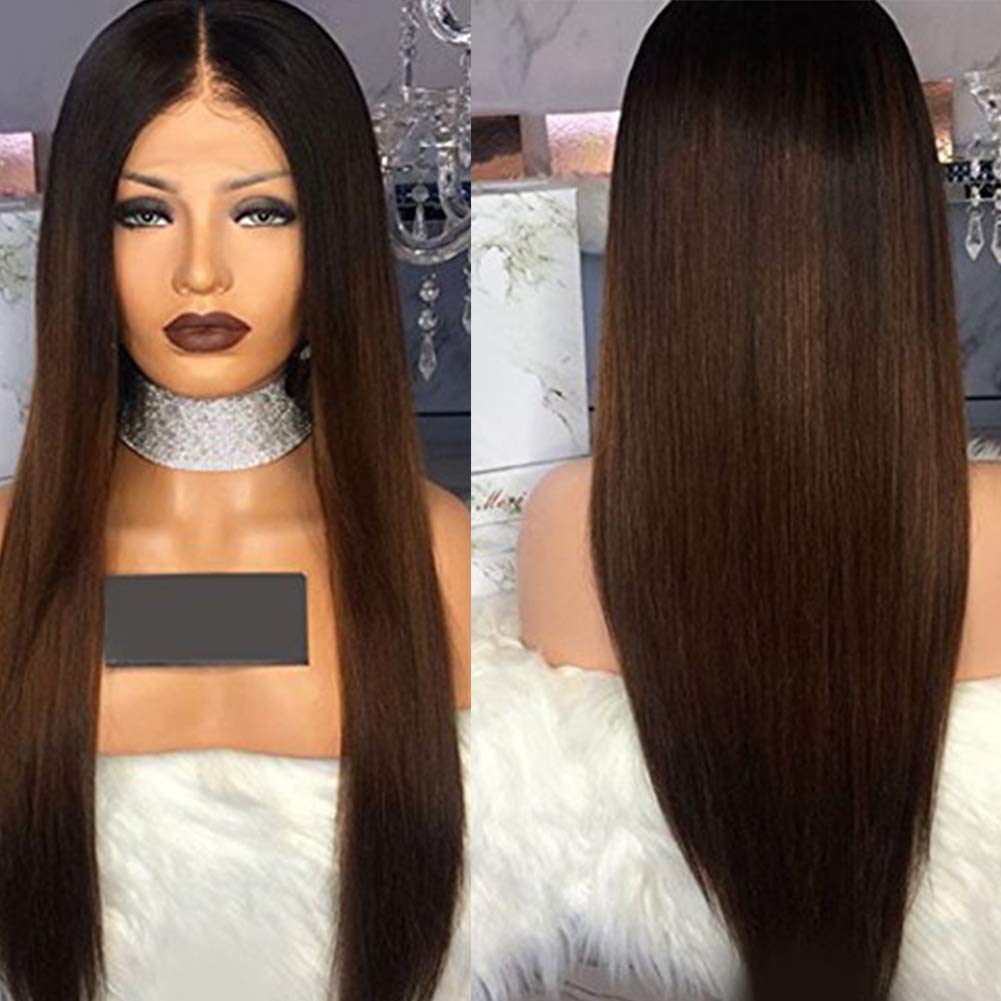 Amazon Com Human Hair Wigs Ombre 1b 30 Lace Front Wig Straight