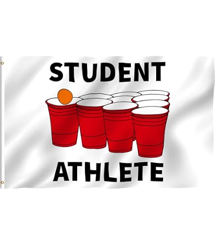 Student Athlete Flag Free Ship USA 3x5' Sign Banner Poster Drinking Beer Pong
