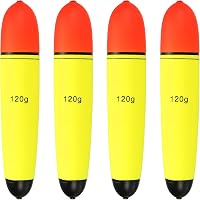 50 Pack 2.5" Large Oval Fishing Bobbers – Weighted Foam Floats With Snap-On Clip