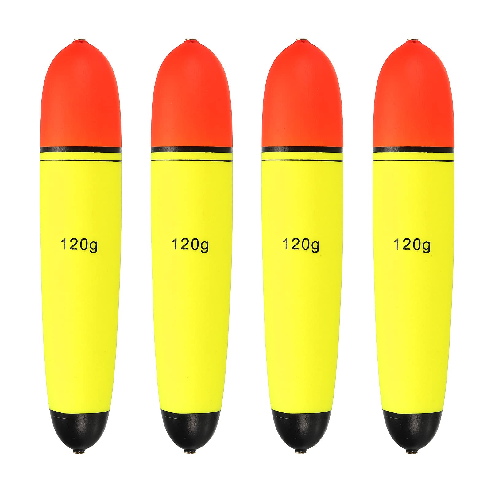 PATIKIL 4.2oz Fishing Slip Bobbers, 4 Pack EVA Fishing Float for Sea Fishing Freshwater, Yellow