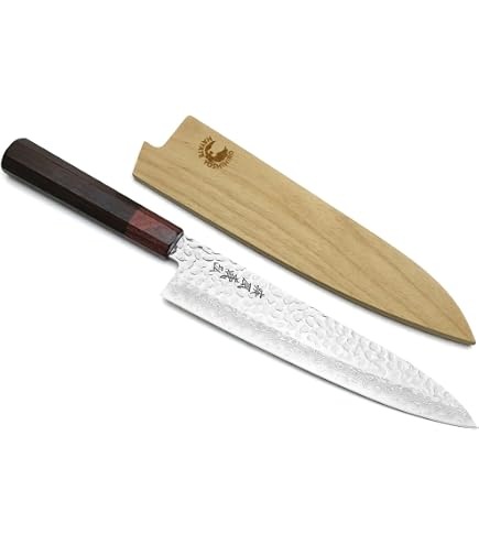 Amazon.com: Yoshihiro VG10 46 Layers Hammered Damascus Santoku