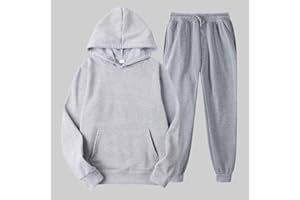 Men's 2 Piece Hoodie Sweatshirt and Jogger Pants Set Fleece Lined Warm Comfortable Sportswear