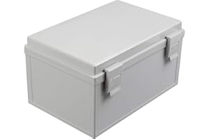 CrocSee ABS Plastic Dustproof Waterproof IP65 Junction Box Universal Durable Electrical Project Enclosure with Lock (11.8"x7.8"x6.3")