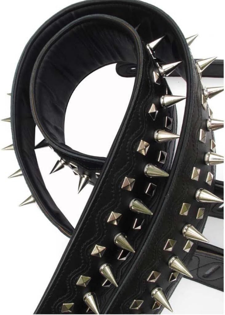 Rivets Cow Leather Rock Style Electric Guitar Electric Bass Strap