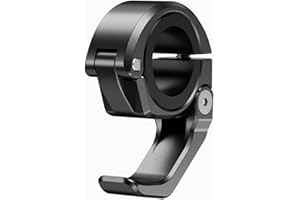 LOKTENWO Multi-Functional Aluminum Alloy Motorcycle Helmet Hook, Foldable Handlebar Helmet Holder Suitable for Hanging Helmets, Gloves, Luggage