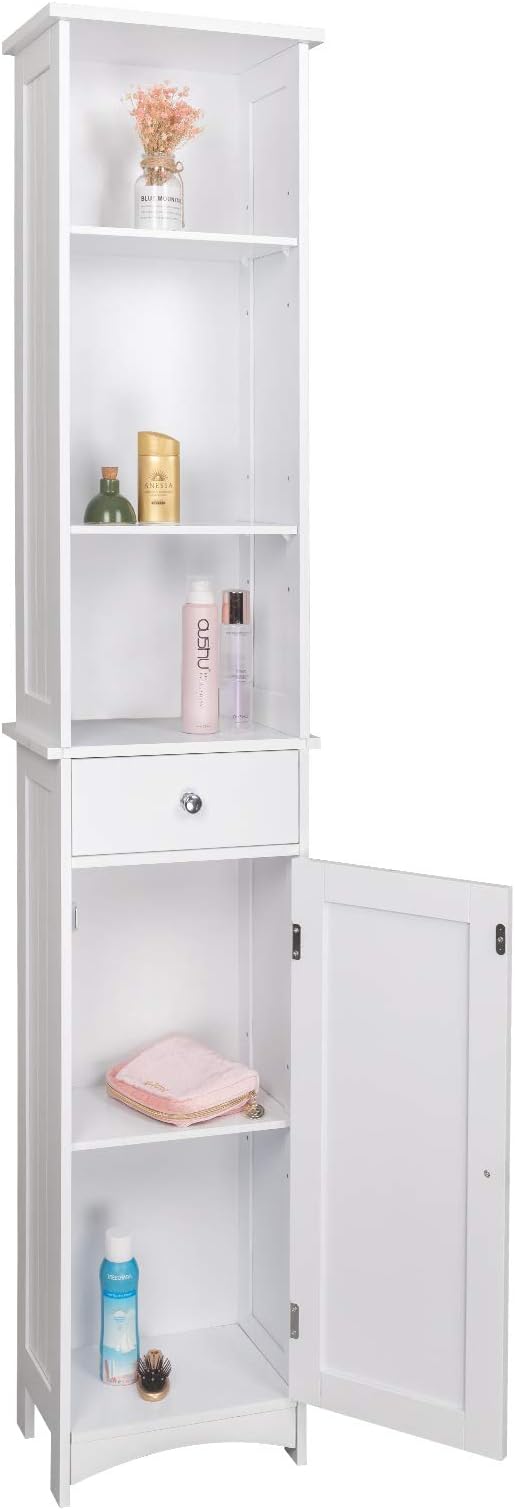 EUGAD Mueble Alto Mueble de Baño Estante de Ducha Eatantería de salón