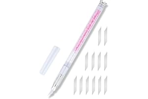 ARVAKR Exacto Knife Set, Bling Hobby Knife Pen with Blade Refills, Craft Cutting Tools for Scrapbooking Stencil Washi Tape Sticker Cutter, Red