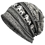 KUYOU Women's Multifunction Elephant Hat Skull Cap Scarf (Black)