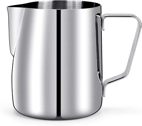 Amazon Co Jp Hulisen 高級なステンレス ミルク ジャグ ピッチャー エスプレッソ ラテアート用 牛乳パック 350ml ホーム キッチン
