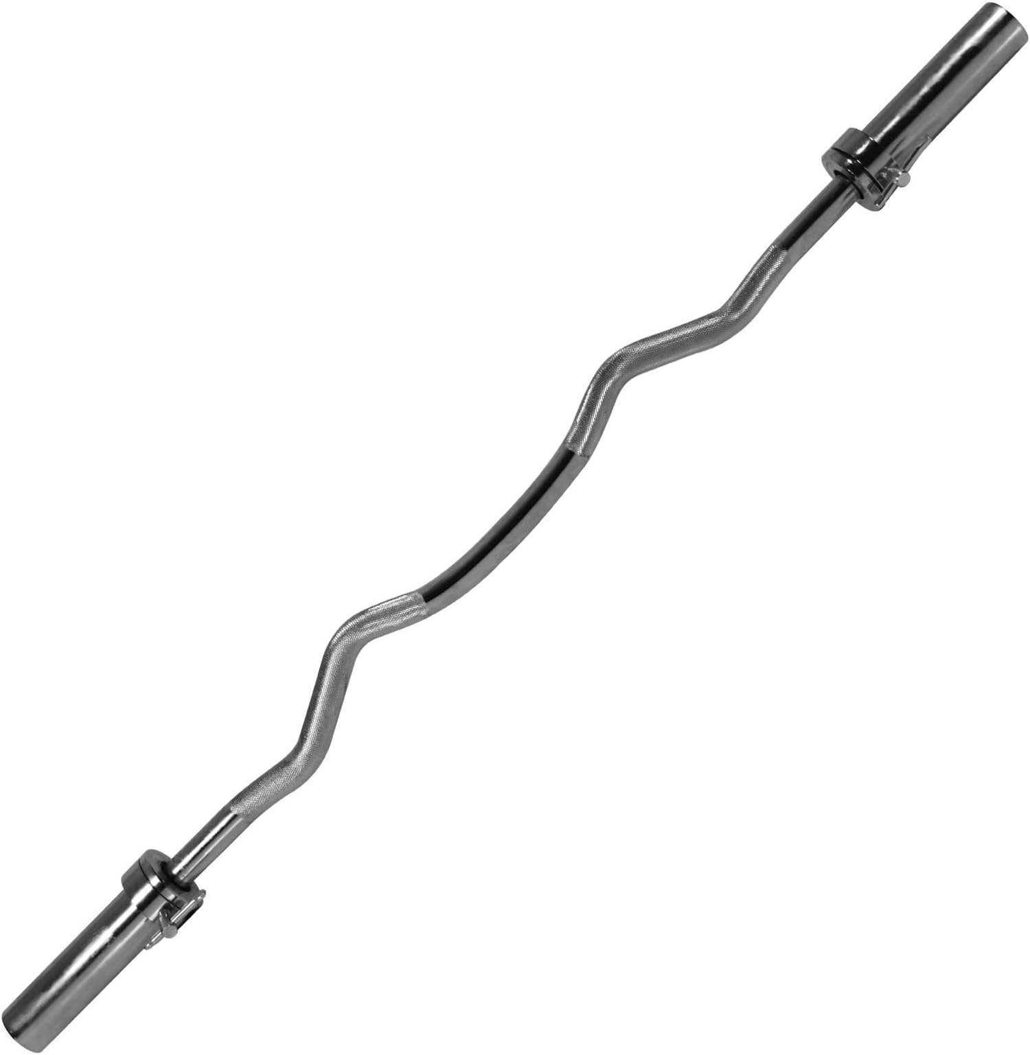 Bodymax Pro OIympic Chrome E-Z Curl Bar With Collars