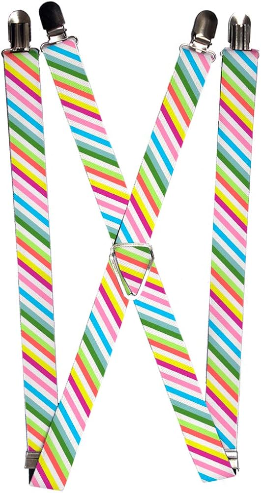 Buckle-Down unisex-adults Buckle-Down Suspender - Stripes,Multicolor,One Size: Clothing