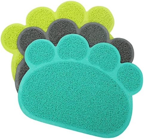 Dog Puppy Paw Shape Placemat Pet Cat Dish Bowl Feeding Food PVC Mat Wipe Clean no.21
