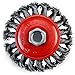 TILAX 4 Inch Wire Wheel Brush, Knotted Twist for Grinders and Angle Grinder, 5/8 Inch-11 Threaded Arbor, 0.020 Inch Carbon Steel, Heavy-Duty Metal Conditioning