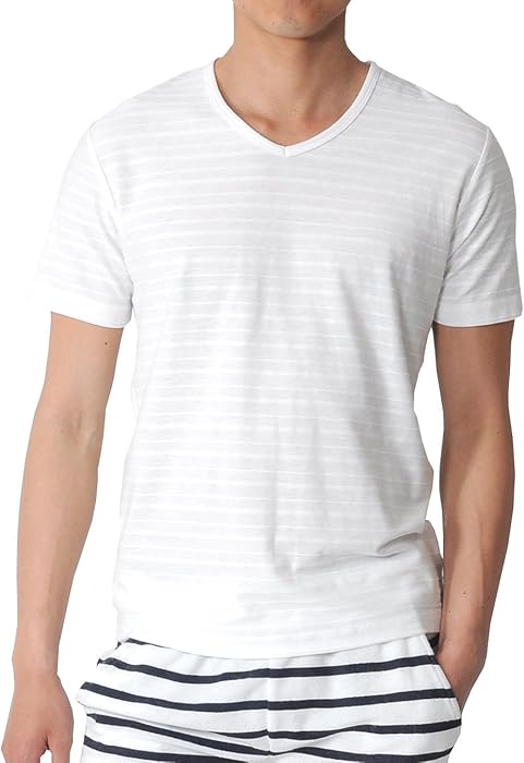 Amazon スペイド Spade Tシャツ ボーダー メンズ 無地 Vネック