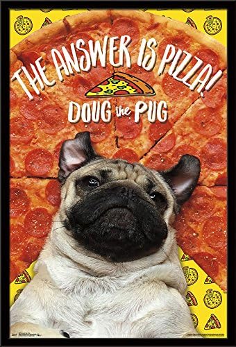 Trends International Doug the Pug-Pizza Wall Poster, 24.25" x 35.75", Multi
