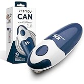 Kitchen Mama Auto 2.0 Electric Can Opener, Cordless, Navy Blue | Refined Blade, Automatic Hands Free, Smooth Edge, Food-Safe, Battery Operated