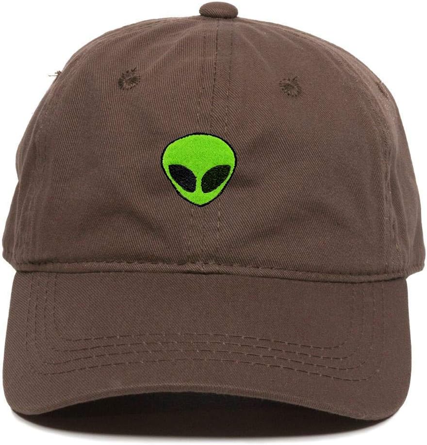 Cap for Men Women Green Alien Outer Space Baseball Cap Embroidered Cotton Adjustable Dad Hat
