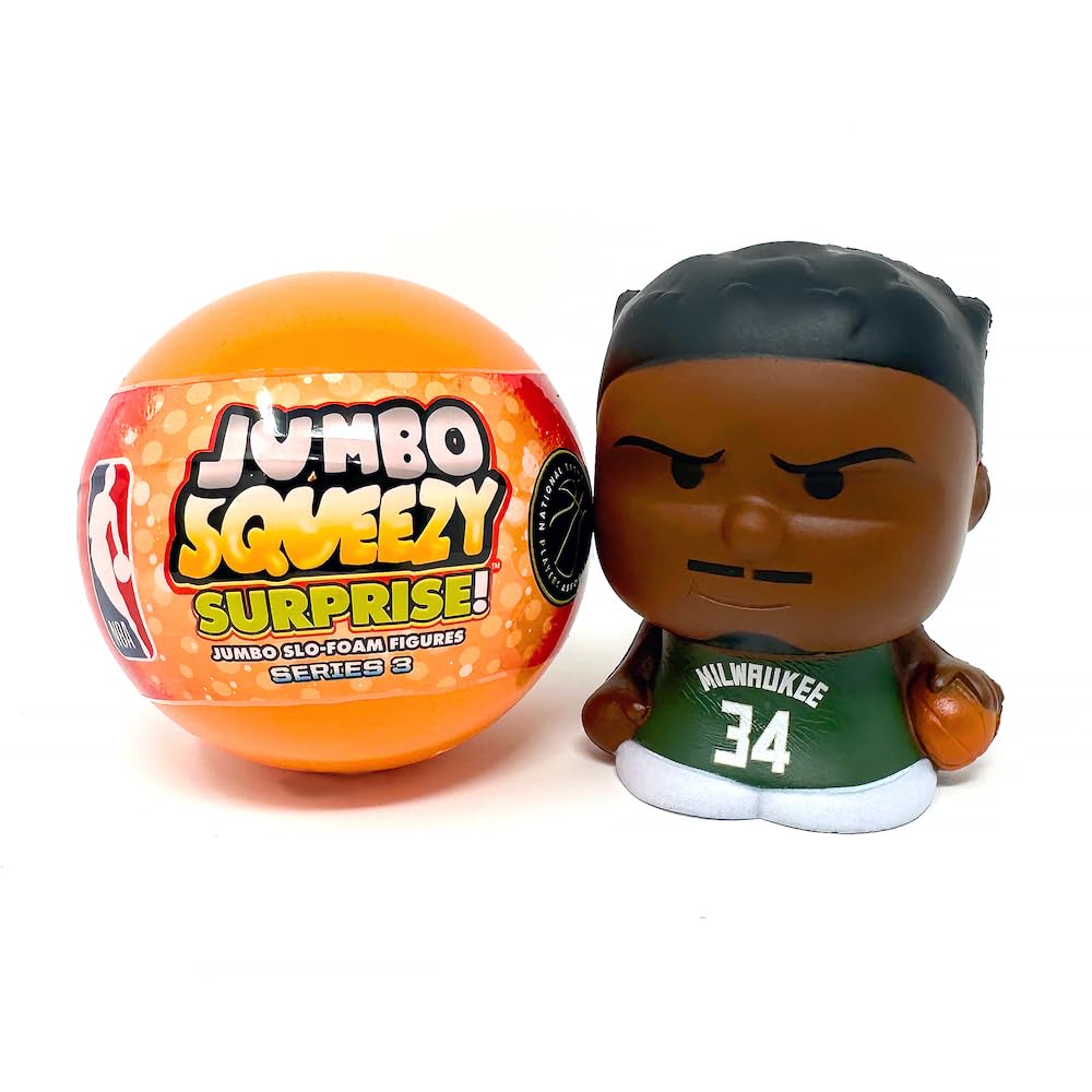 Photo 1 of Party Animal 2024 Series 3 Jumbo Squeezy Surprise! One (1) Giant Capsule SqueezyMates NBA Figure, Team Colors, 4"" Tall, Small, SMNB3