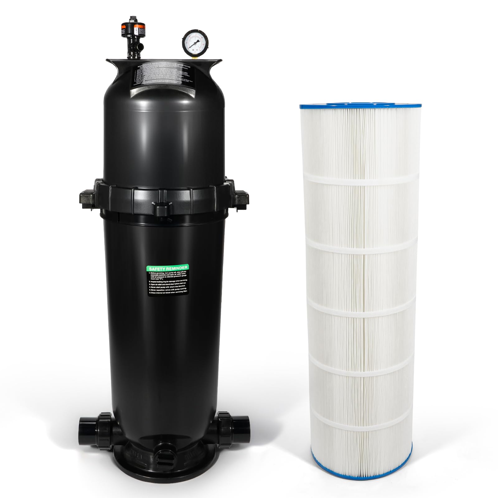 Photo 1 of Aumzong W3C17502 Swimming Pool Plus Cartridge Filter Assembly 200 Sq Ft,150 GPM Compatible with Hayward StarClear Plus,Replacement Element Part C-8319