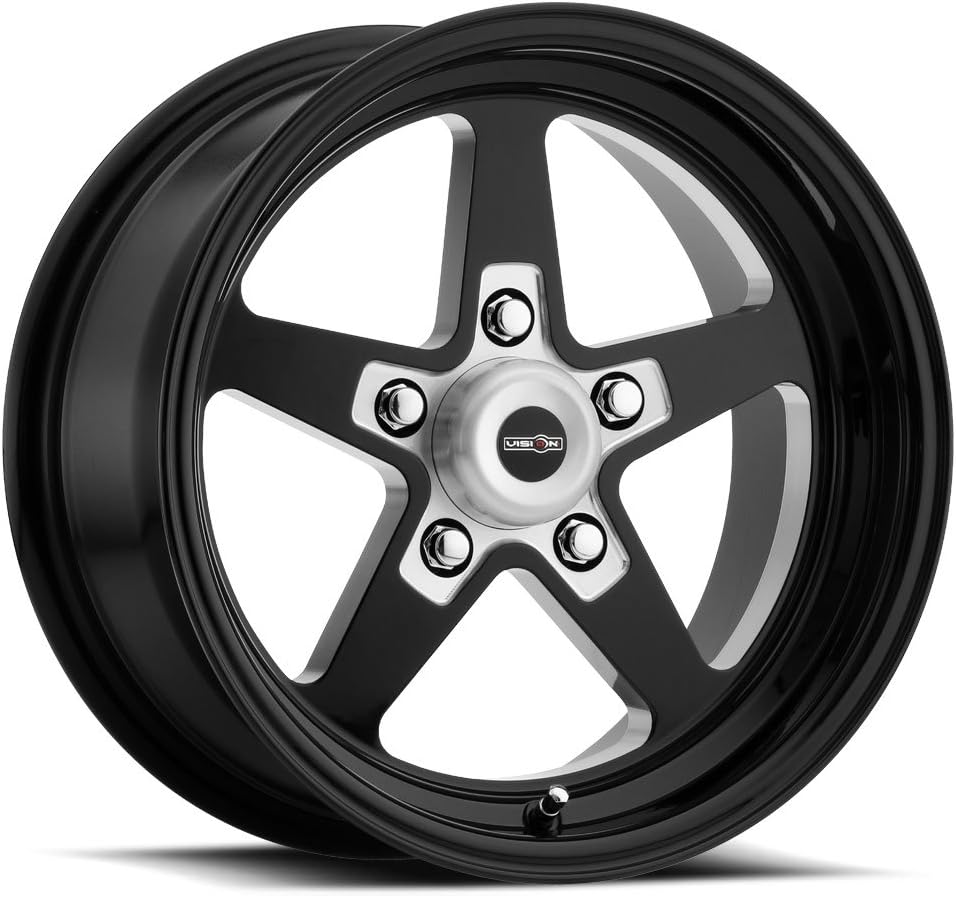 AMERICAN MUSCLE SPORT STAR II Wheels/Rims 15x4 inch 120 ET-19 C/B 66.9 Gloss Black Milled Center
