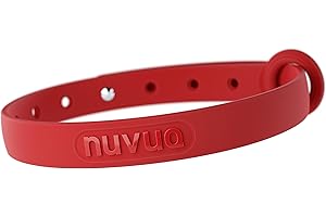 Breakaway Cat Collar - Soft, Comfortable, and Lightweight Safety Buckle Collar with Name Tag Ring for Outdoor Cats and Sensitive Skin Kittens by Nuvuq (6 ⅞" to 10 ¼", Red)
