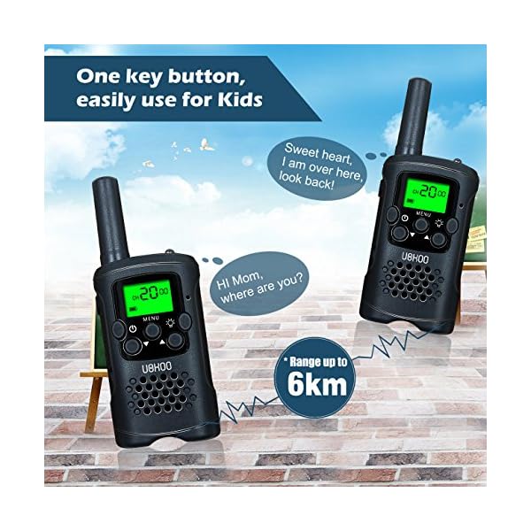 Kids-Walkie-Talkies-UOKOO-22-Channels-and-Back-lit-LCD-Screen-up-to-6KM-in-open-areas-Walkie-Talkies-for-Kids-1-Pair Kids-Walkie-Talkies-UOKOO-22-Channels-and-Back-lit-LCD-Screen-up-to-6KM-in-open-areas-Walkie-Talkies-for-Kids-1-Pair
