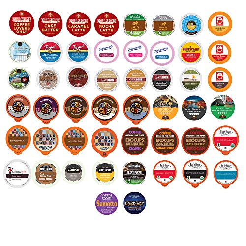 Coffee Single Serve Cups For Keurig K cup Brewers, Variety Pack Sampler (Premium Coffee, 50)