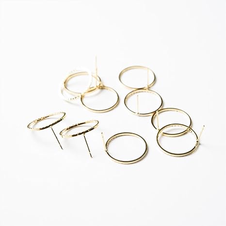 Amazon Co Jp 紗や工房 オリジナル ピアス 国内本金メッキ製 丸 フレーム デザインカット ゴールド 5ペア 1ペア当たり108円 ピアス パーツピアス パーツ 円 レジン空枠レジン レジン 空枠 ポストピアスポスト ポスト ハンドメイド ハンドメイドパーツ アクセサリー 材料