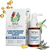 Sesa Ayuscience 3% Redensyl, 4% Anagain, 2% Kerascalp Hair Growth Serum With Rosemary, Bhringraj, Neem For Hair Growth Strengthens Roots Controls Hair Fall - 1 fl oz / 30 ml