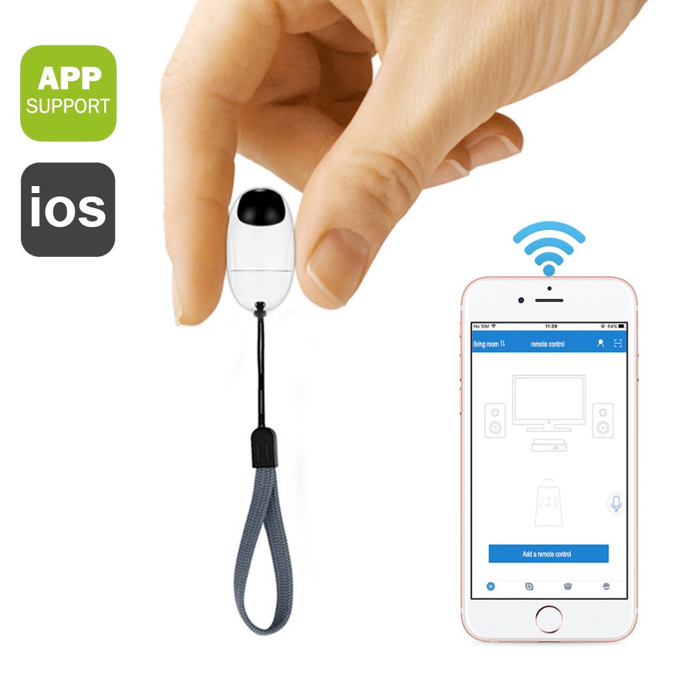 Smart IR Remote Control Adapt for IOS Smart Phone,Haoweiming Mini Smart  Home Infrared Universal Control Hub,All in One for Air Conditioner/TV/DVD/STB  (IOS)