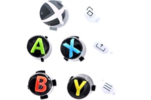 GENERIC Deal4GO 8-Pack ABXY Buttons w/Menu View Share Key Set Replacement for Xbox Series S & Xbox Series X Controller (White) (XSSX-8PB)