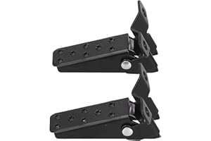 Footrest Pegs, Motorcycle Foot Support Foldable Steel Foot Step Pedals Black Universal for Retro Motorcycle ATV