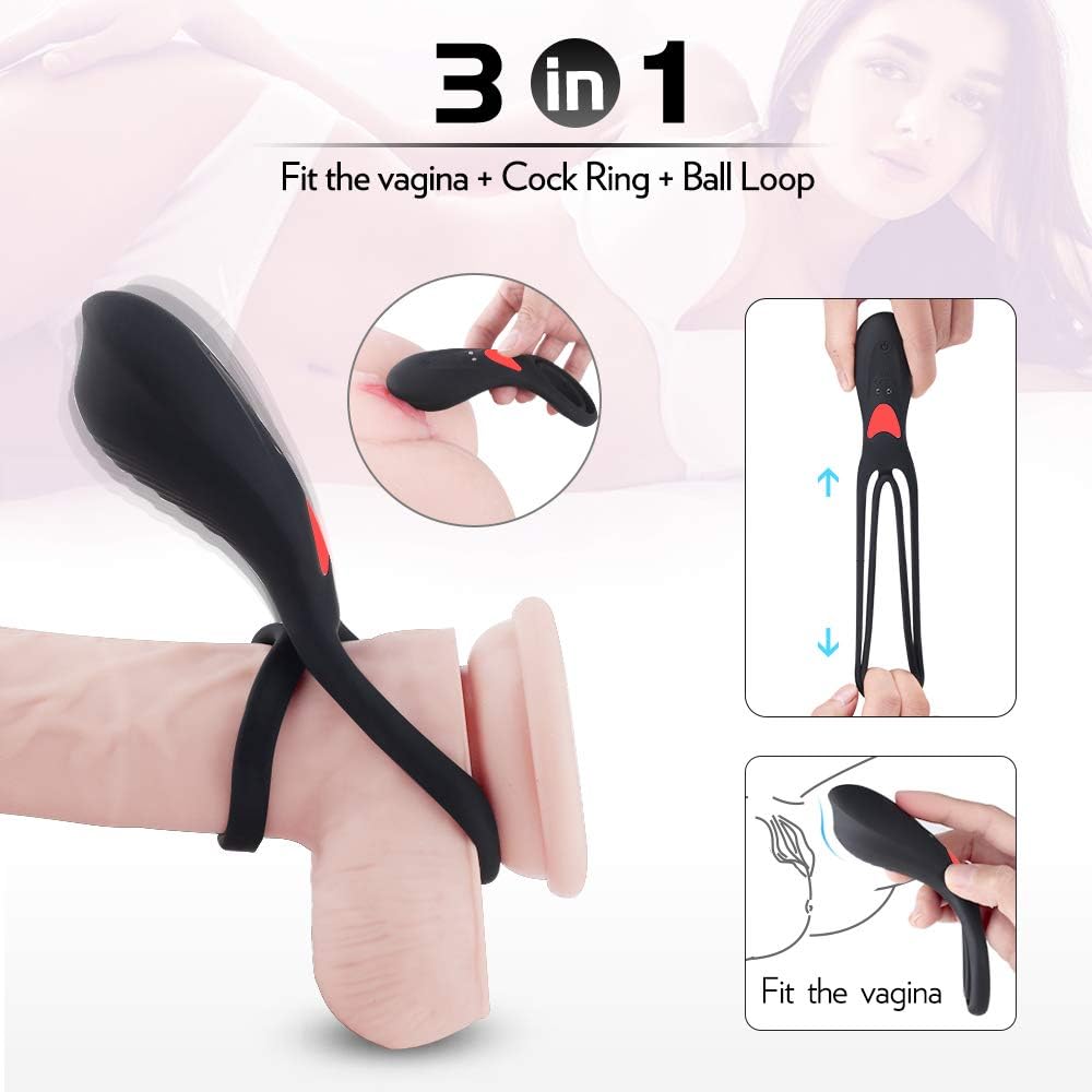 Vibranting Lasting Rooster Ring for Adults Couples Vibrating Ċ-õçk Rịng Stimulation Pennis Rings for Men Enhạncẹr Rings Six Toy Kit for Man with 9 Ṿịbrạtion Speeds Waterproof Automatic Tools