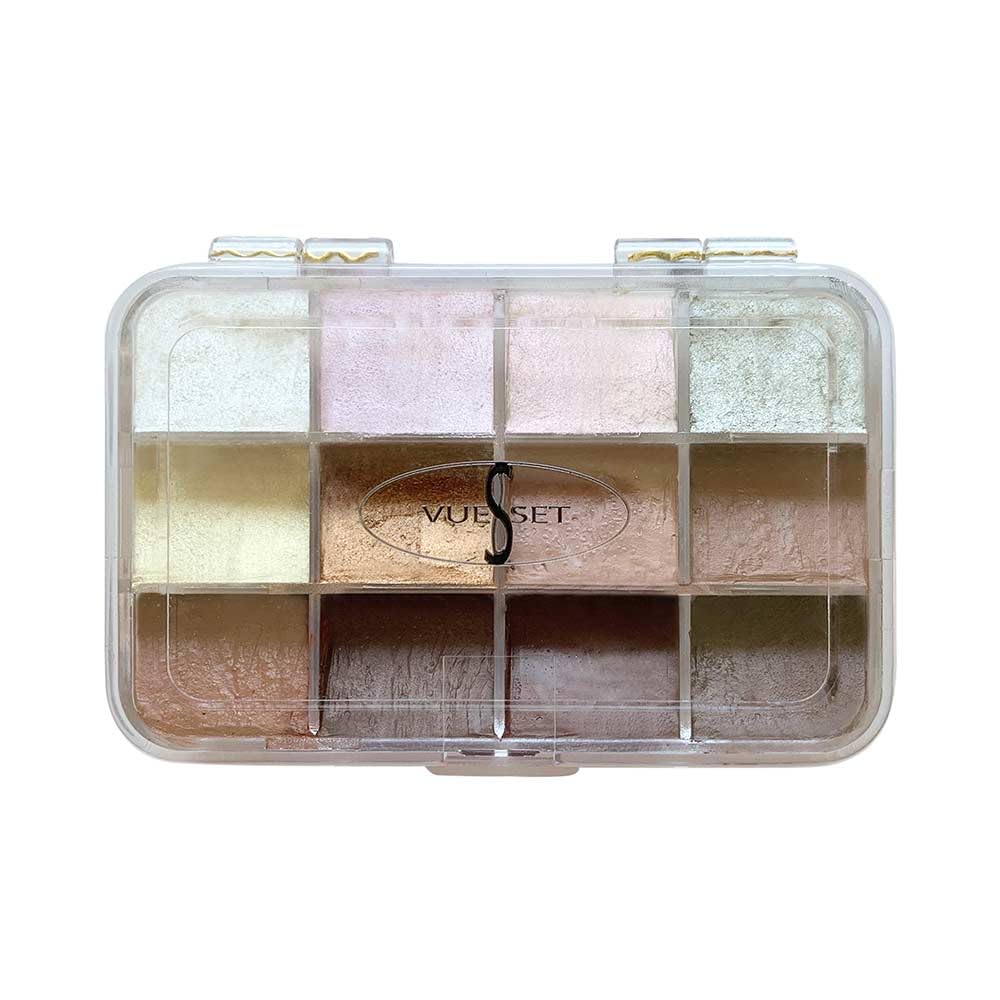Vueset Mango - 12 Sections empty makeup palette depotting case