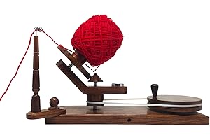 GALAXY INDIACRAFT Hand Operated Premium Wooden Yarn Ball Winder for Knitting and Crochet Enthusiasts | Effortless Crafting Tool for Yarn Lovers (Natural Rosewood)