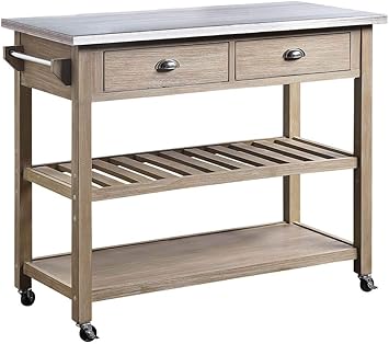Amazon Com 4d Concepts 980520 Alex Kitchen Cart Acacia And