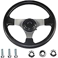 PRO BAT 300mm/11.8'' Steering Wheel 110cc Go Kart Steering Wheel with Cap for Taotao Gokart Go Cart ATV UTV 110cc 125cc 140cc 150cc Black