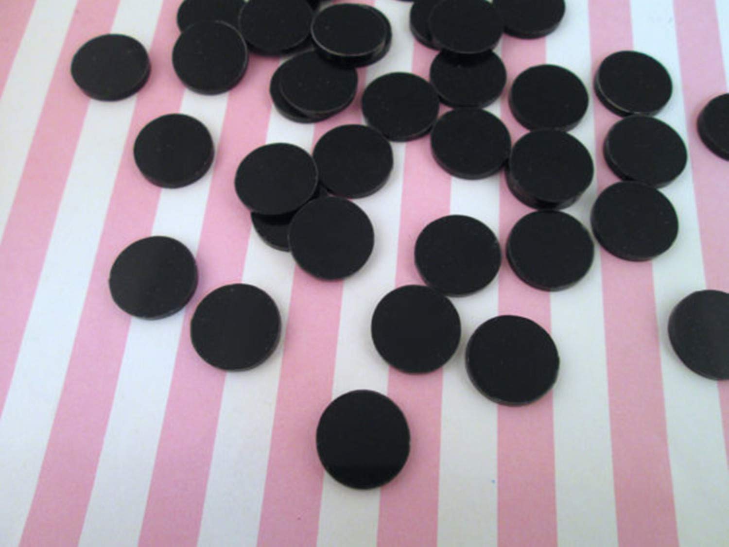 20 x Round Acrylic Plexiglass Discs, Display Stand, Acrylic Discs, 3mm Thickness 1cm Plexiglass Discs, Black — image 1