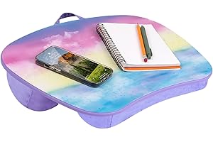 LAPGEAR MyStyle Portable Lap Desk with Cushion - Sunset Watercolor - Fits up to 15.6 Inch Laptops - Style No. 45321