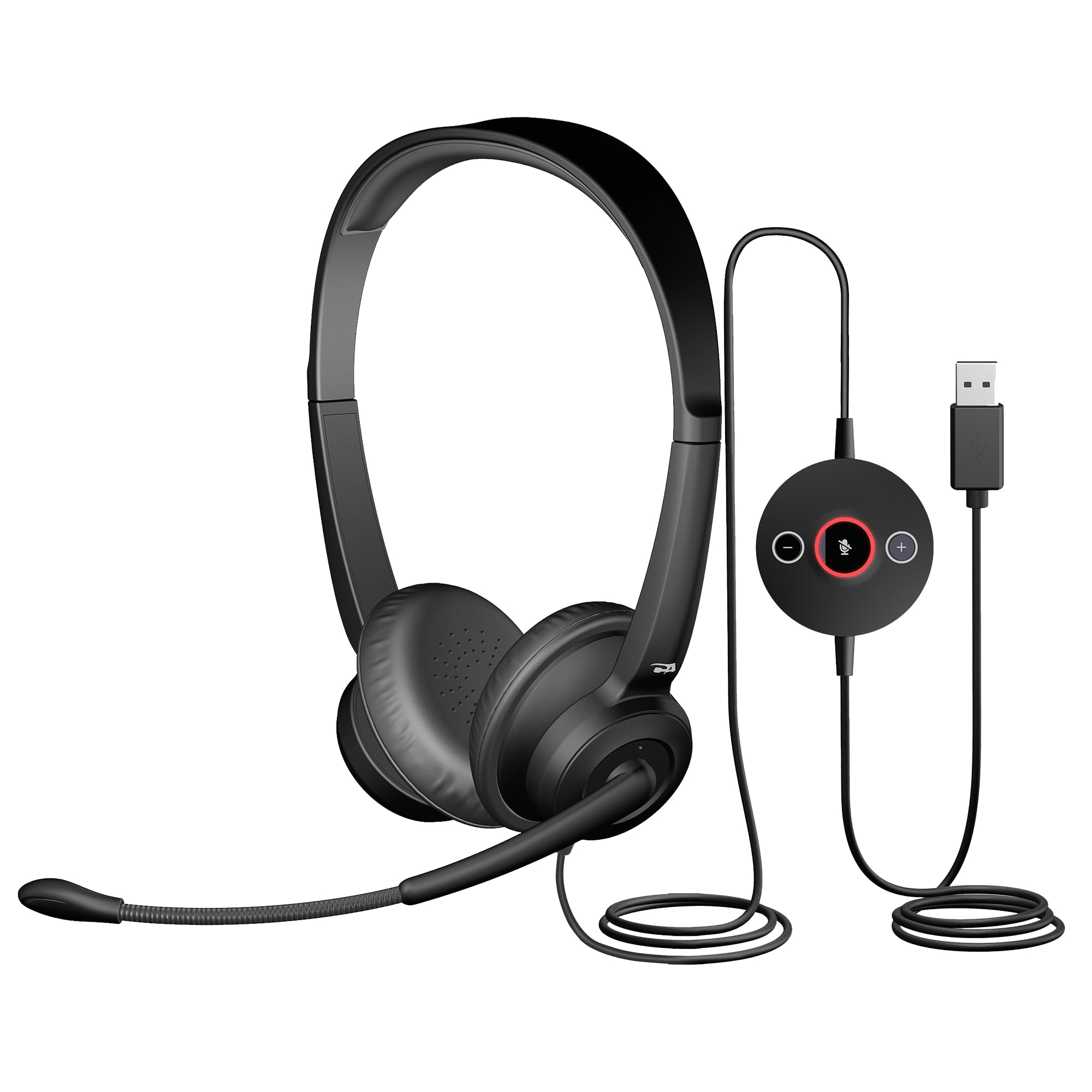 Cyber Acoustics AC-204ENC Stereo USB Headset - Advanced ENC, Audio for Calls & Music, In-Line Control, Ideal for Call Centers, Classrooms, and Homes — image 1