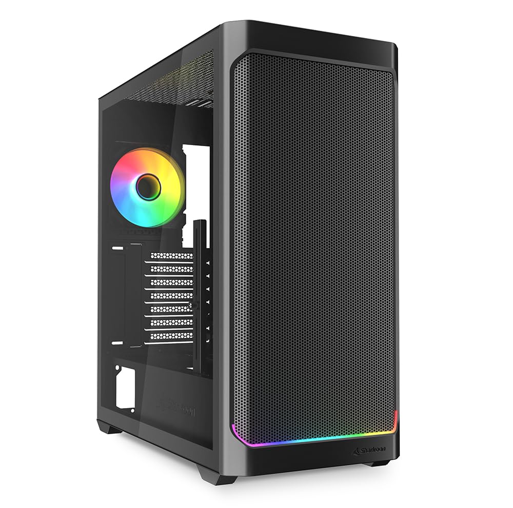 Sharkoon AK4W RGB Strip Black, ATX PC-Gehäuse