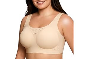 Easybunny Women Wireless Supportive Bra: Full Coverage Back Smoothing Daily Comfort Breathable Plus Size Shaper Bras