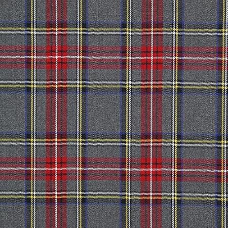 Fabulous Fabrics Schottenkaro Tartan Karo Groß – grau — Meterware ab 0,5m — zum Nähen von Blusen, Röcke und Kleider