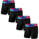 Jimonda Soft Underwear Pack Mens Breathable Bamboo Rayon & Copper Fibre Boxer Briefs Fly Front with Pouch