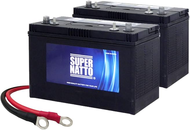 Amazon サイクルバッテリー S31mf 2個 並列用ケーブルセット Acデルコ ボイジャーm31mf互換 販売総数100万個突破 Smf31ms 730 Dc31mfに互換 12v100ah 今だけ 使用済みバッテリー回収付き Supre Natto スーパーナット カーバッテリー 車 バイク