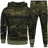 AOTORR Mens Sweatsuits 2 Piece Casual Tracksuits Camo Hoodie Jogging Sweatpants Suit